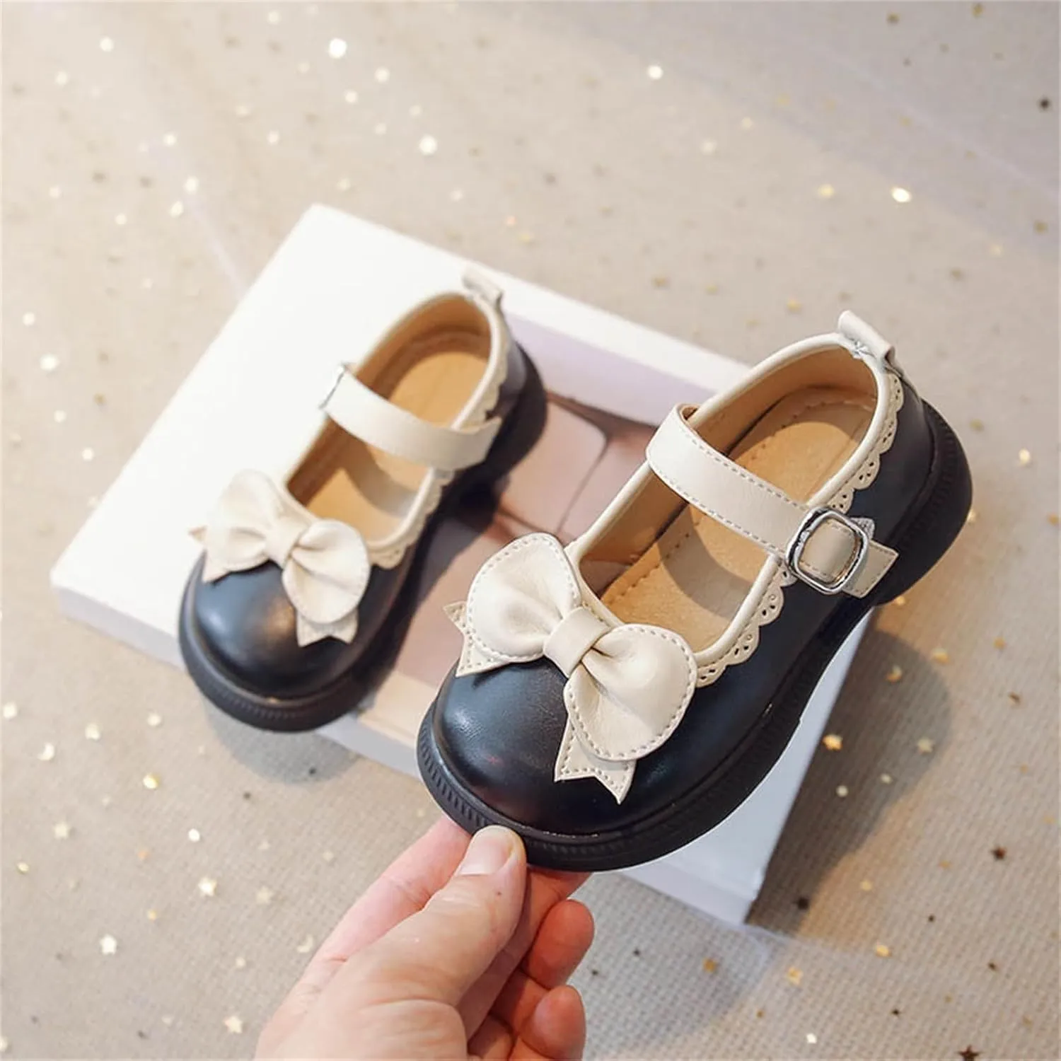 Girl's Platform Mary Janes Pumps Chunky Heel Ankle Strap School Uniform Dress Shoes Kid Bow Gothic Lolita Oxfords
