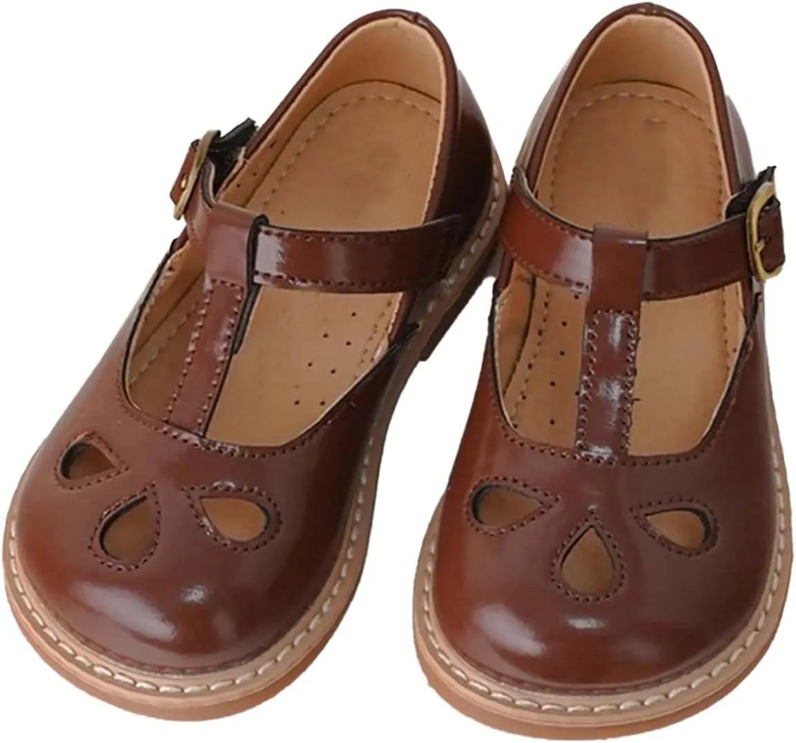 Girls Sandals Girls Small Leather Shoes Hollow Breathable Princess Shoes Dress Shoes Little Child House Slippers
