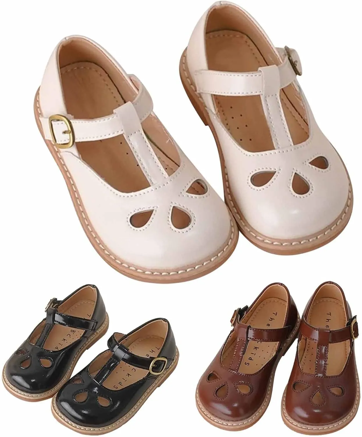 Girls Sandals Girls Small Leather Shoes Hollow Breathable Princess Shoes Dress Shoes Little Child House Slippers