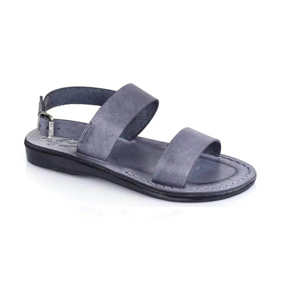 Golan - Leather Slingback Flat Sandal | Grey