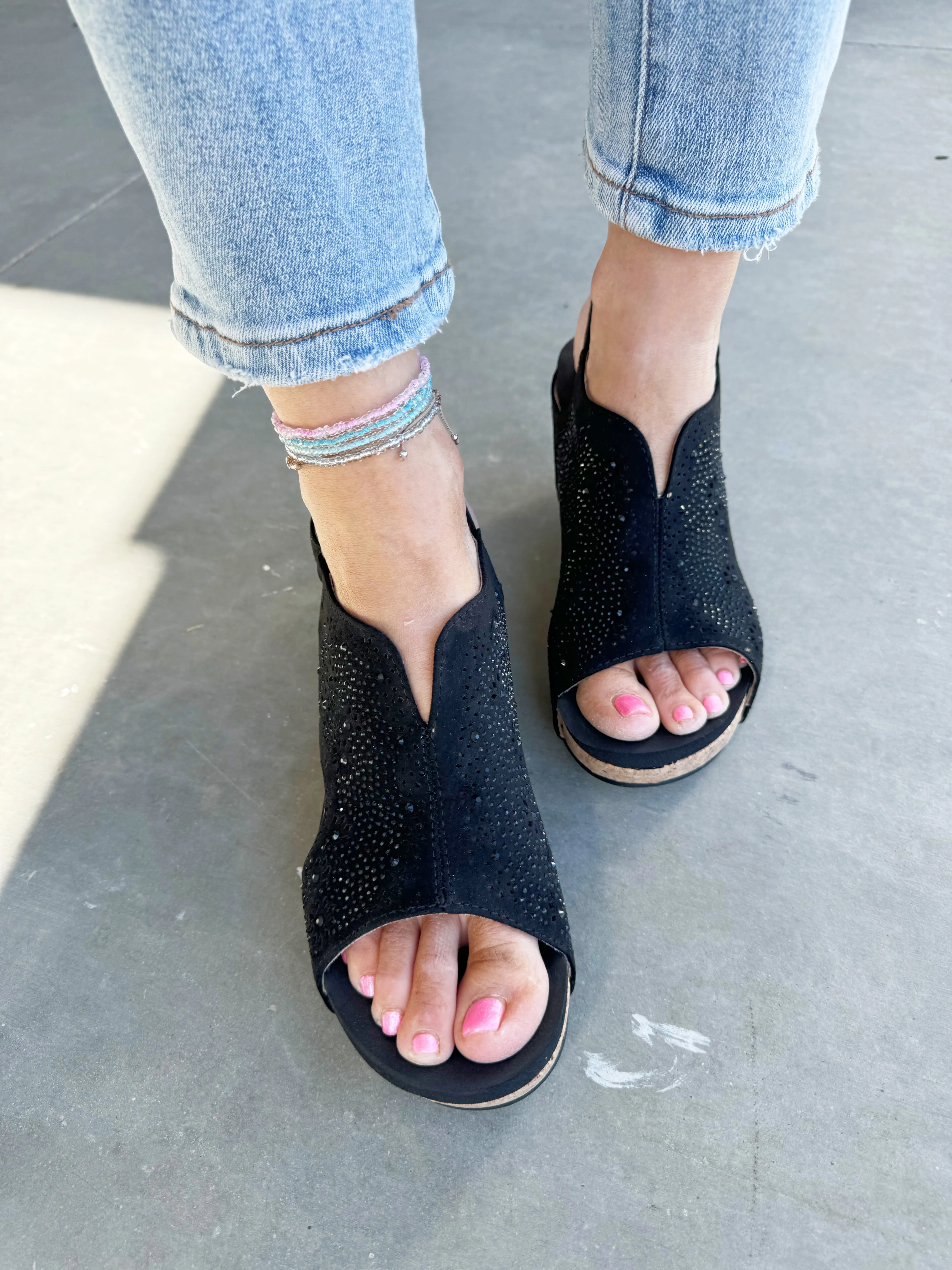 Gypsy Jazz Starry Nights Sandals in Black