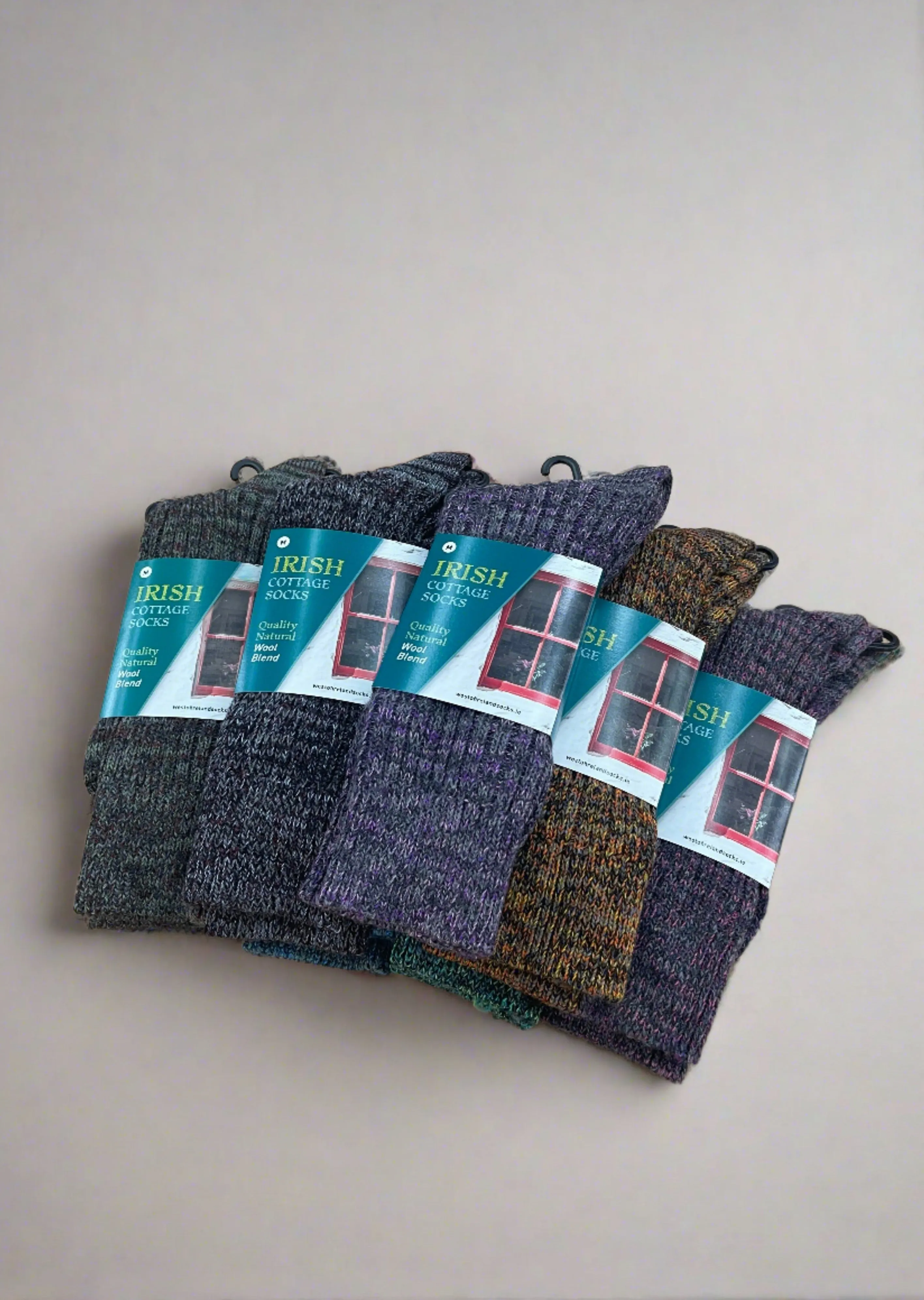 Irish Wool Cottage Socks | Pack of 7