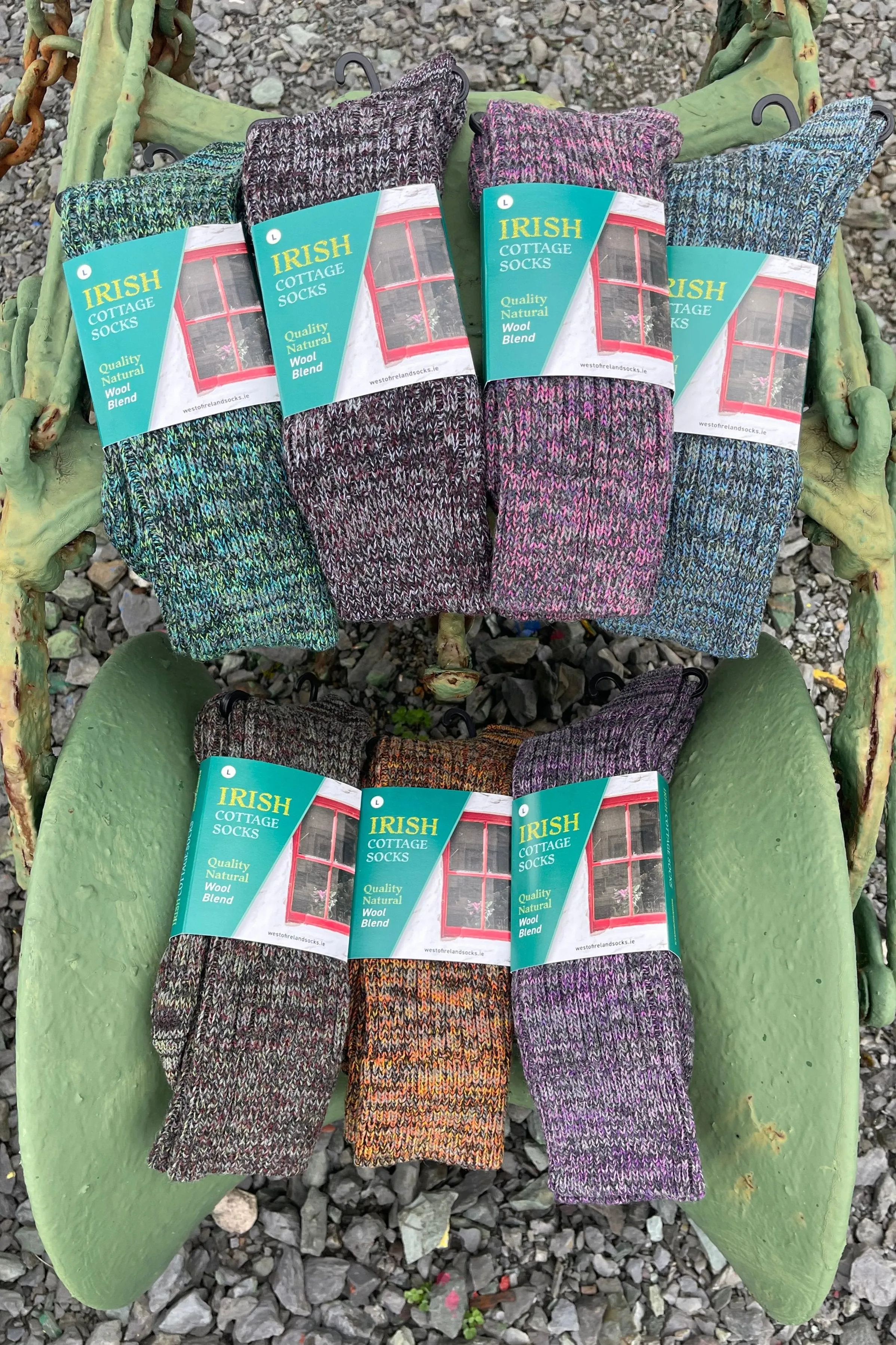 Irish Wool Cottage Socks | Pack of 7