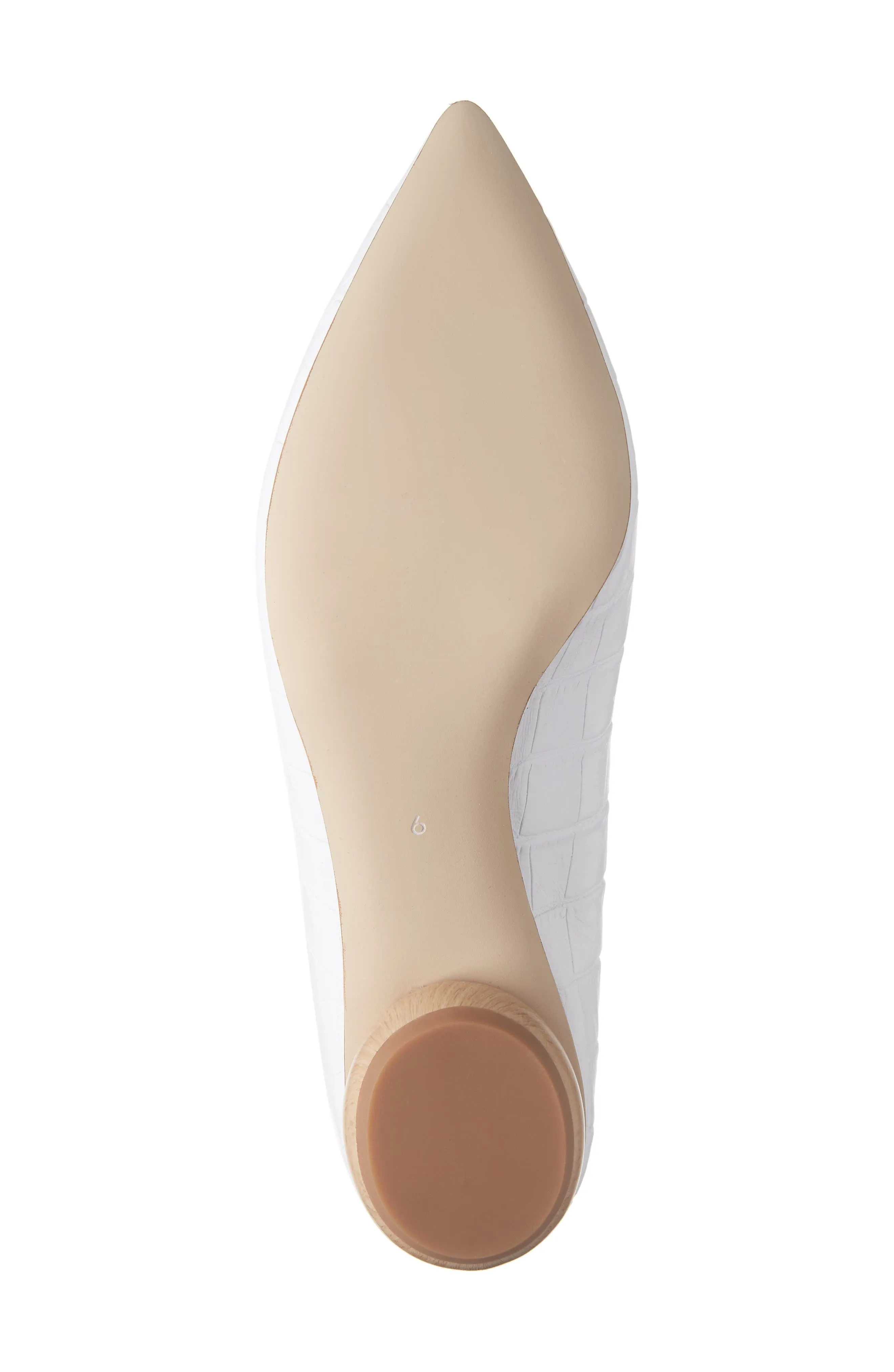 Jeffrey Campbell Vinny Pointed Toe Croc-embossed Leather Loafer WHITE CROCO