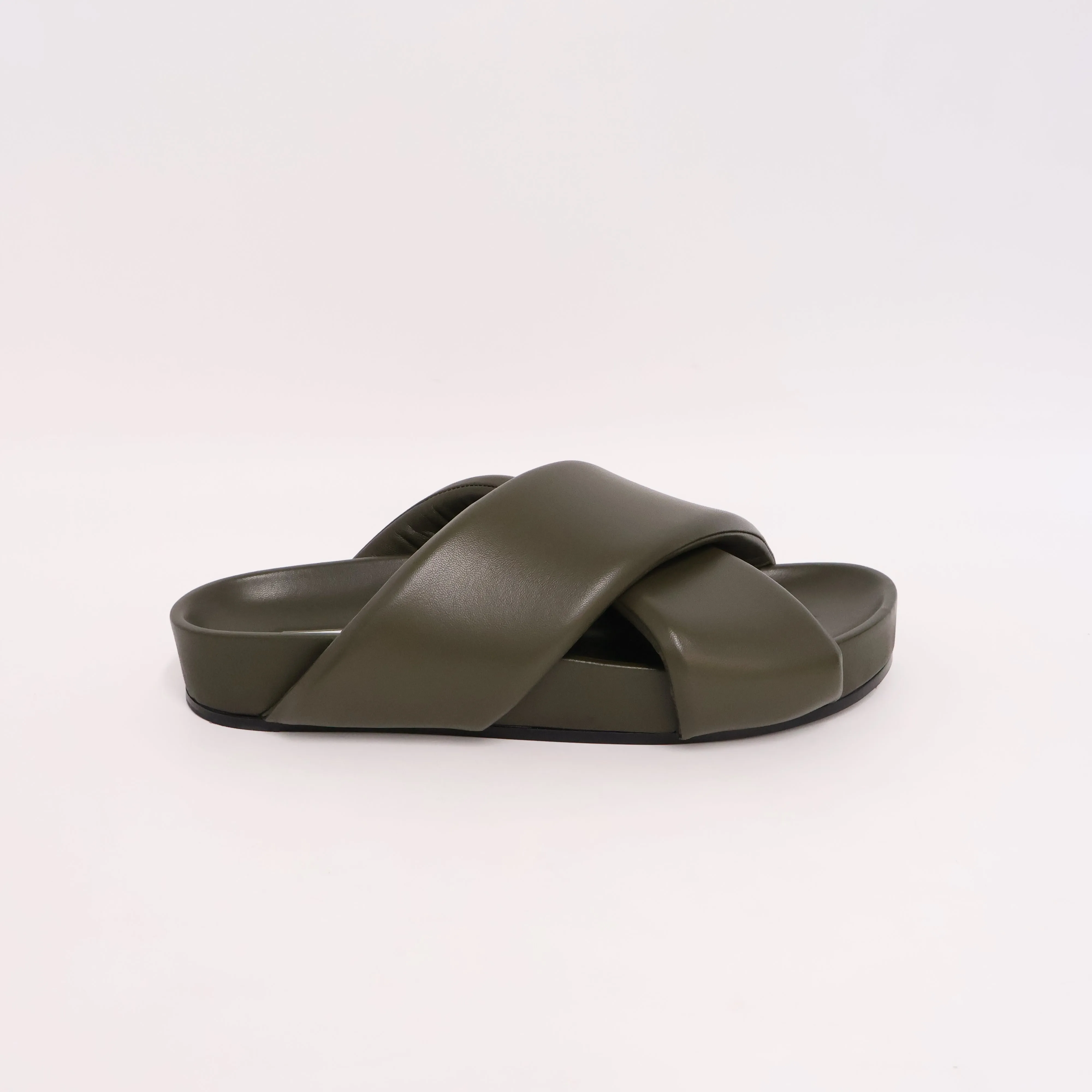 Jil Sander Khaki Sandals Criss-Cross 42