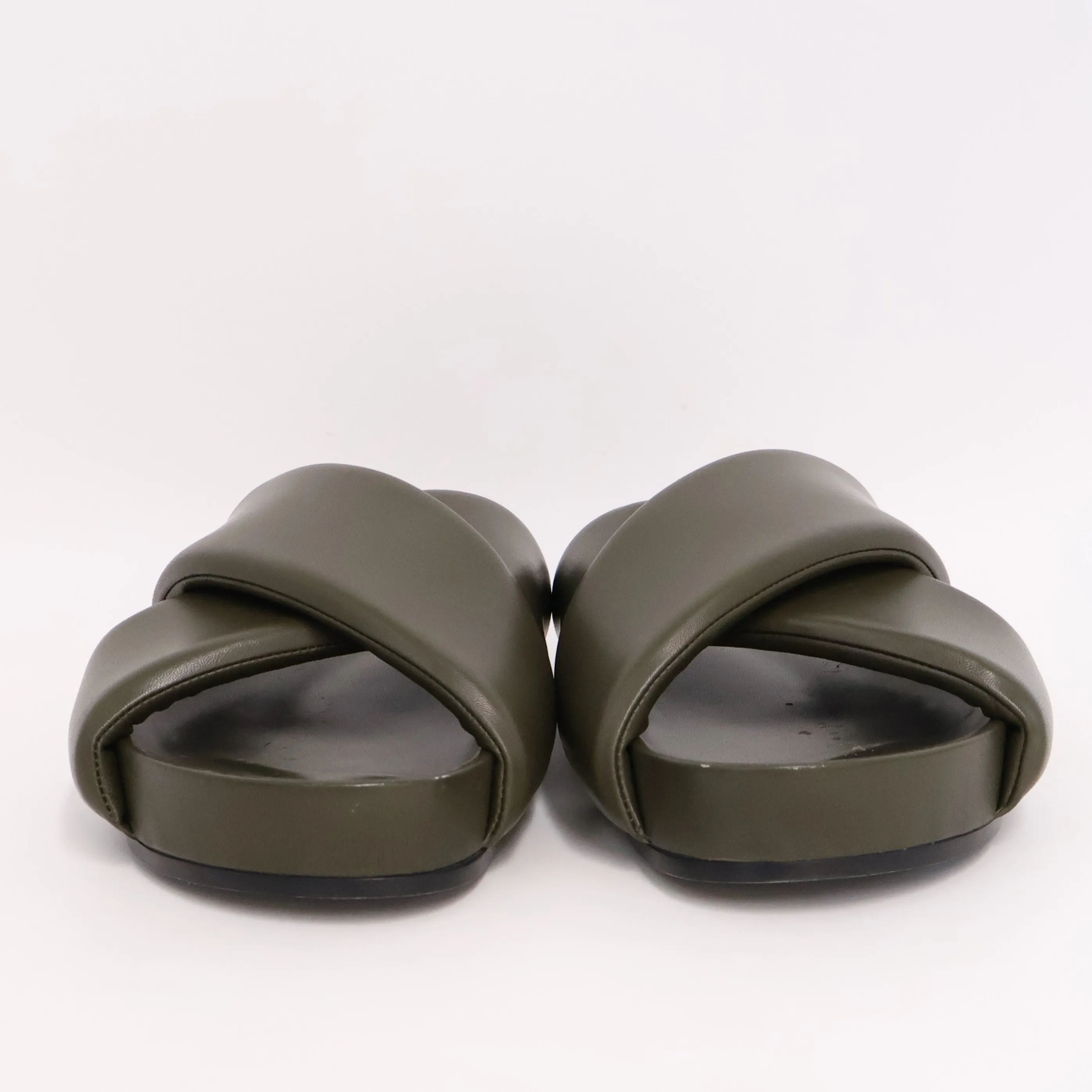 Jil Sander Khaki Sandals Criss-Cross 42