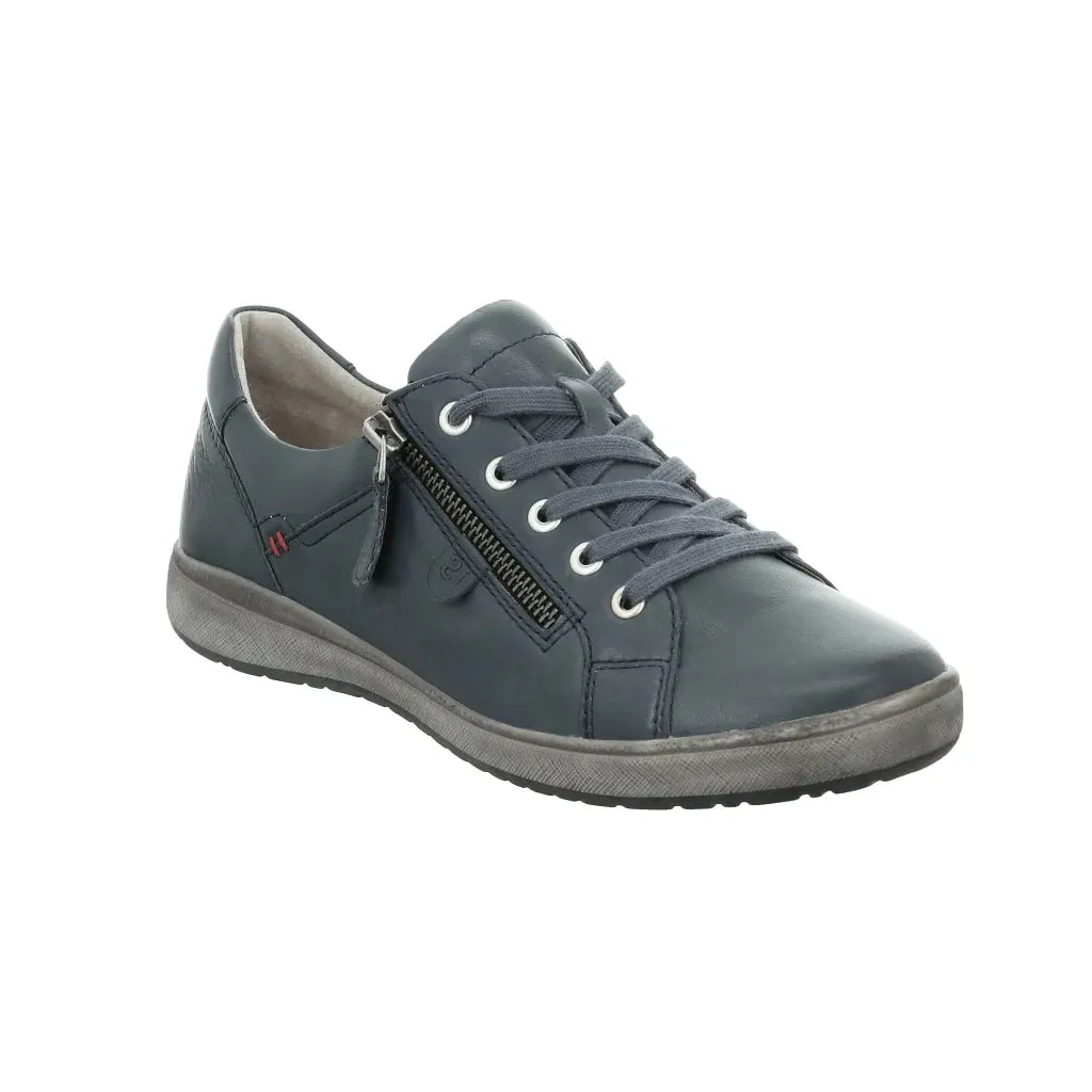 Josef Seibel Women's Caren 12 Leather Fashion Trainers Ocean Blue