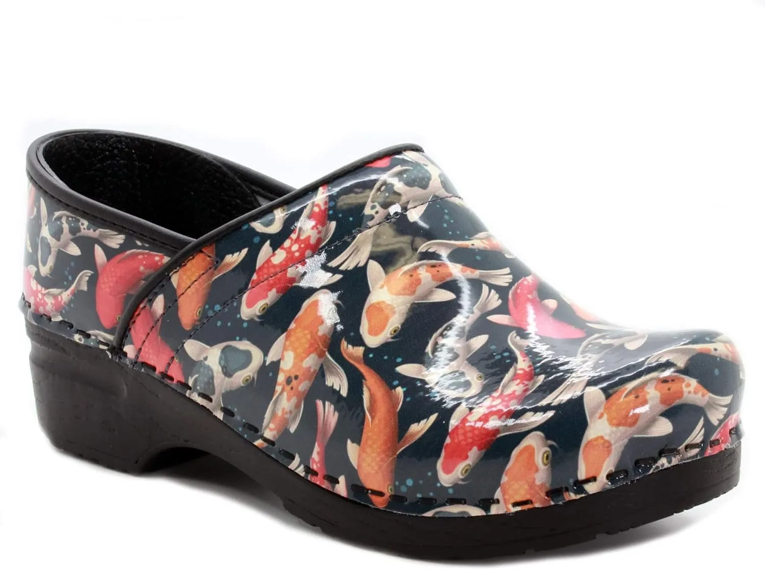 KLGN Women's Professional Printed Leather Clogs