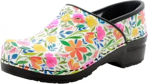 KLGN Women's Professional Printed Leather Clogs