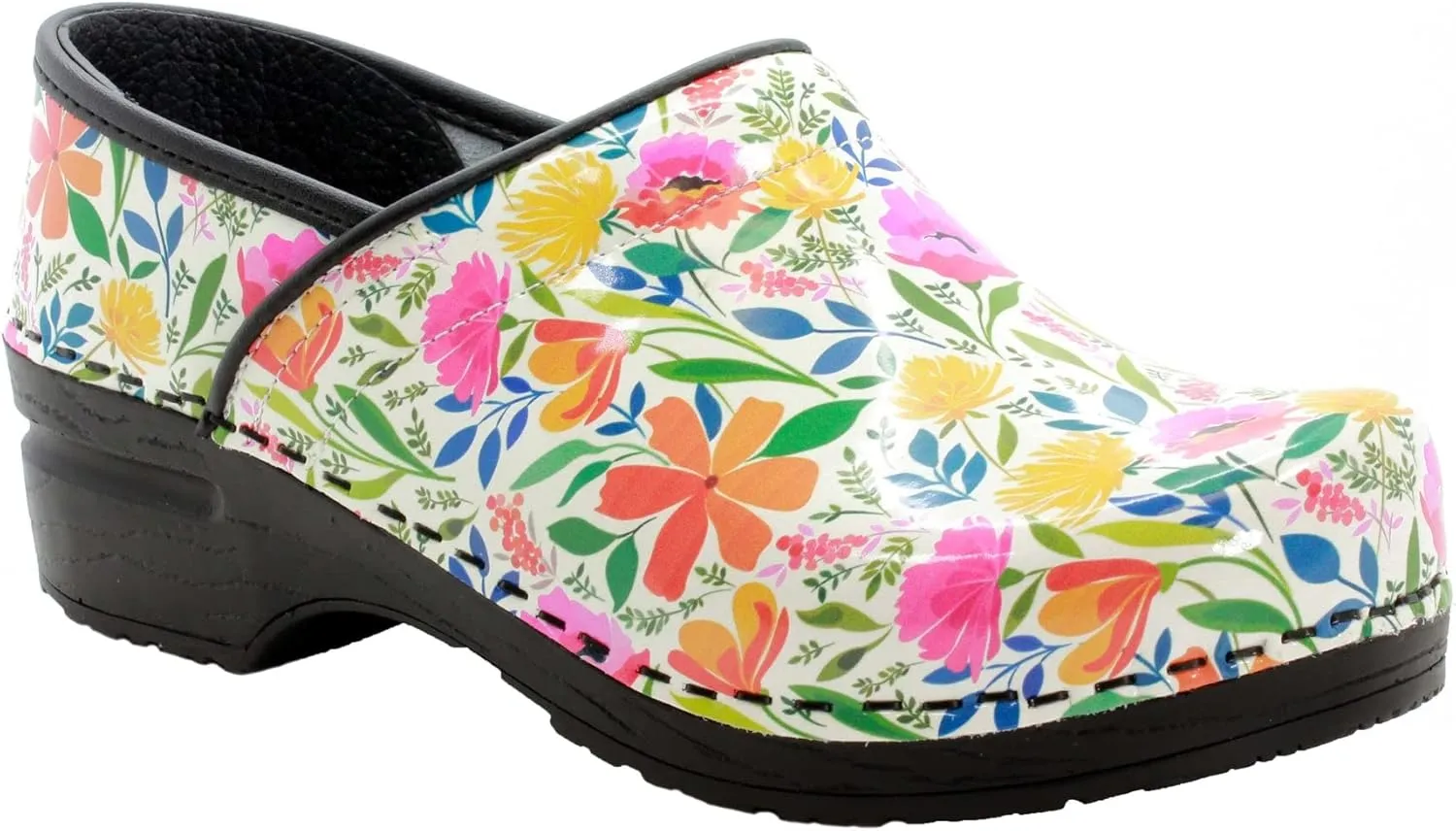 KLGN Women's Professional Printed Leather Clogs