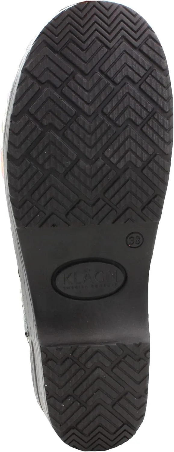 KLGN Women's Professional Printed Leather Clogs