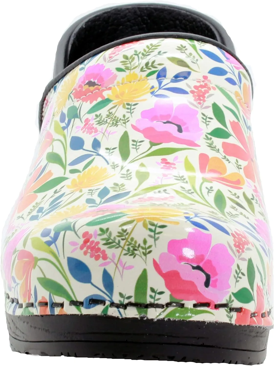 KLGN Women's Professional Printed Leather Clogs