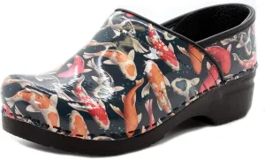 KLGN Women's Professional Printed Leather Clogs