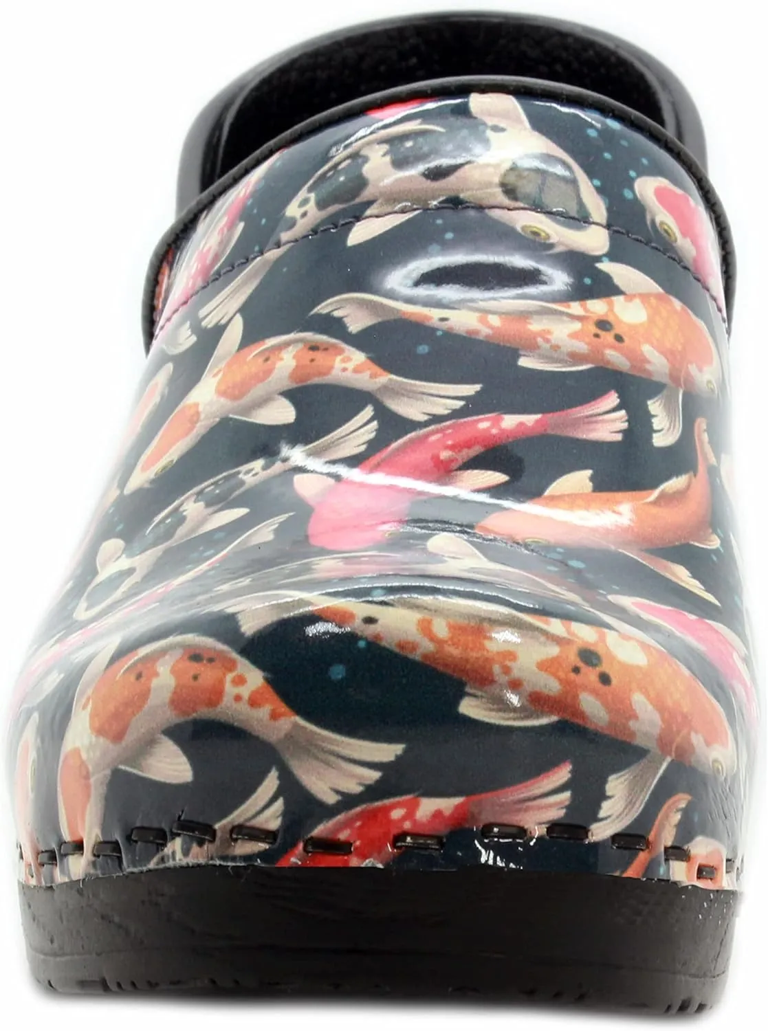 KLGN Women's Professional Printed Leather Clogs