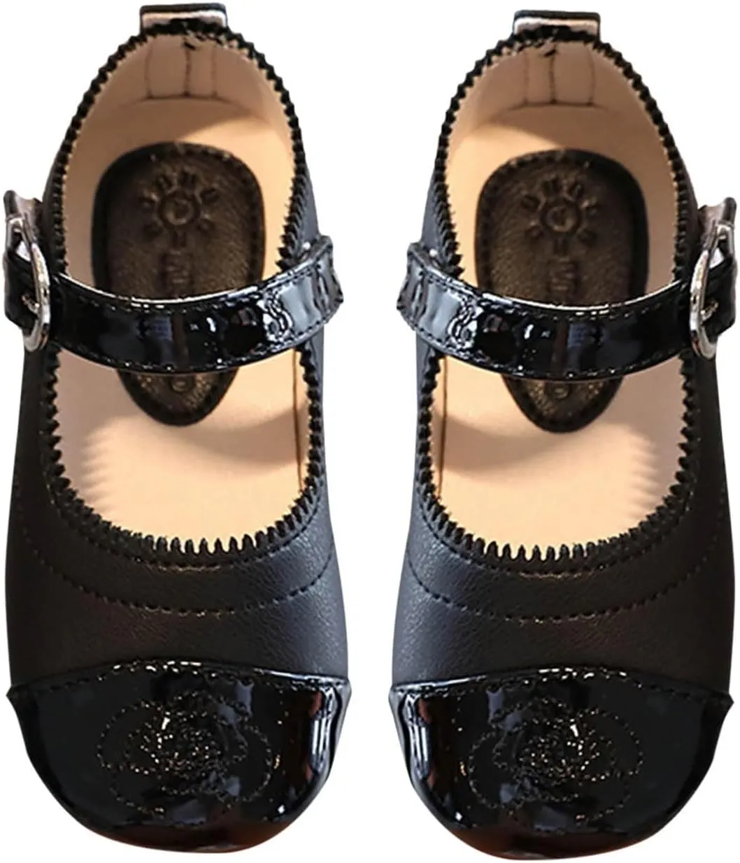 Little Kid Toddler Mary Jane Flats Dress Shoes Girls Ballerina Ballet Mary Janes for Wedding Church Easter School