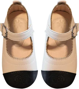 Little Kid Toddler Mary Jane Flats Dress Shoes Girls Ballerina Ballet Mary Janes for Wedding Church Easter School