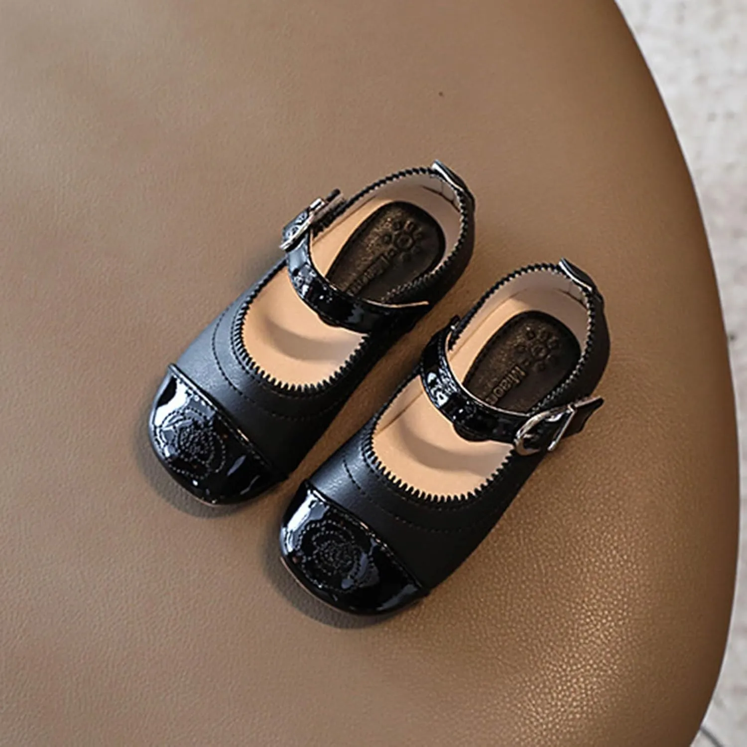 Little Kid Toddler Mary Jane Flats Dress Shoes Girls Ballerina Ballet Mary Janes for Wedding Church Easter School