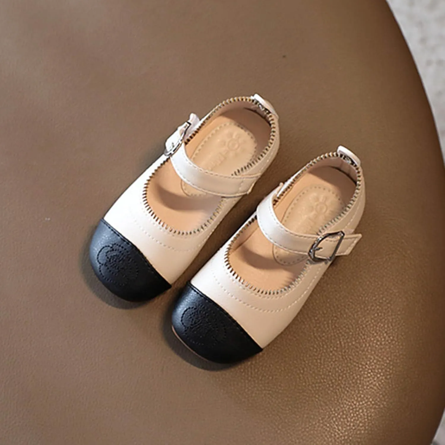Little Toddler Girls Dress Shoes Ballerina Ballet Flats Kids Mary Janes for Wedding Party Church Easter Shoes