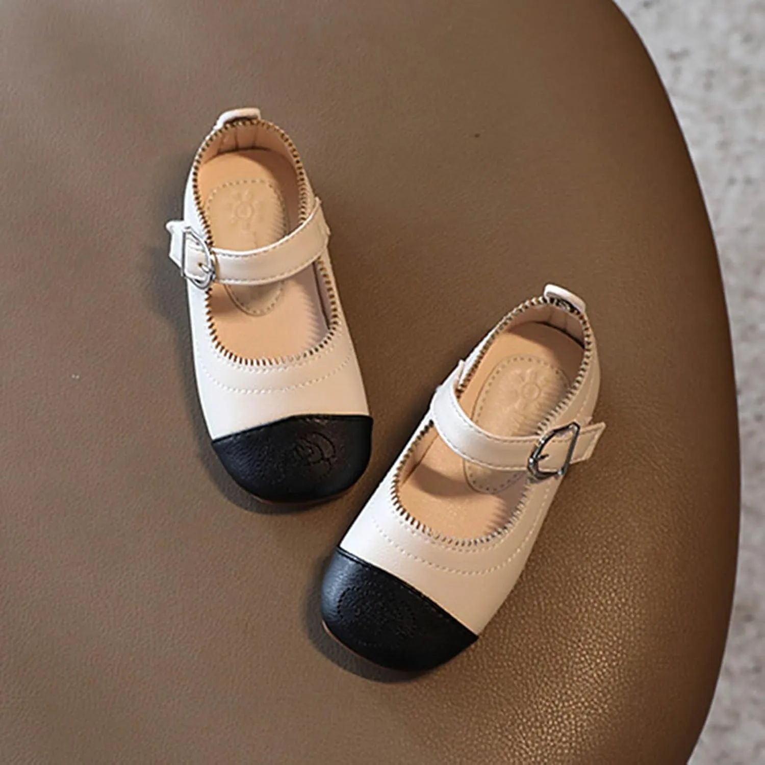 Little Toddler Girls Dress Shoes Ballerina Ballet Flats Kids Mary Janes for Wedding Party Church Easter Shoes