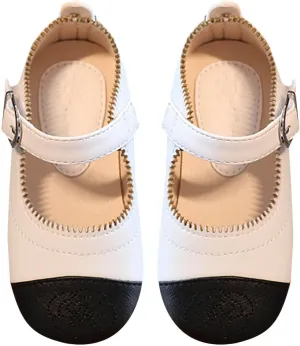 Little Toddler Girls Dress Shoes Ballerina Ballet Flats Kids Mary Janes for Wedding Party Church Easter Shoes