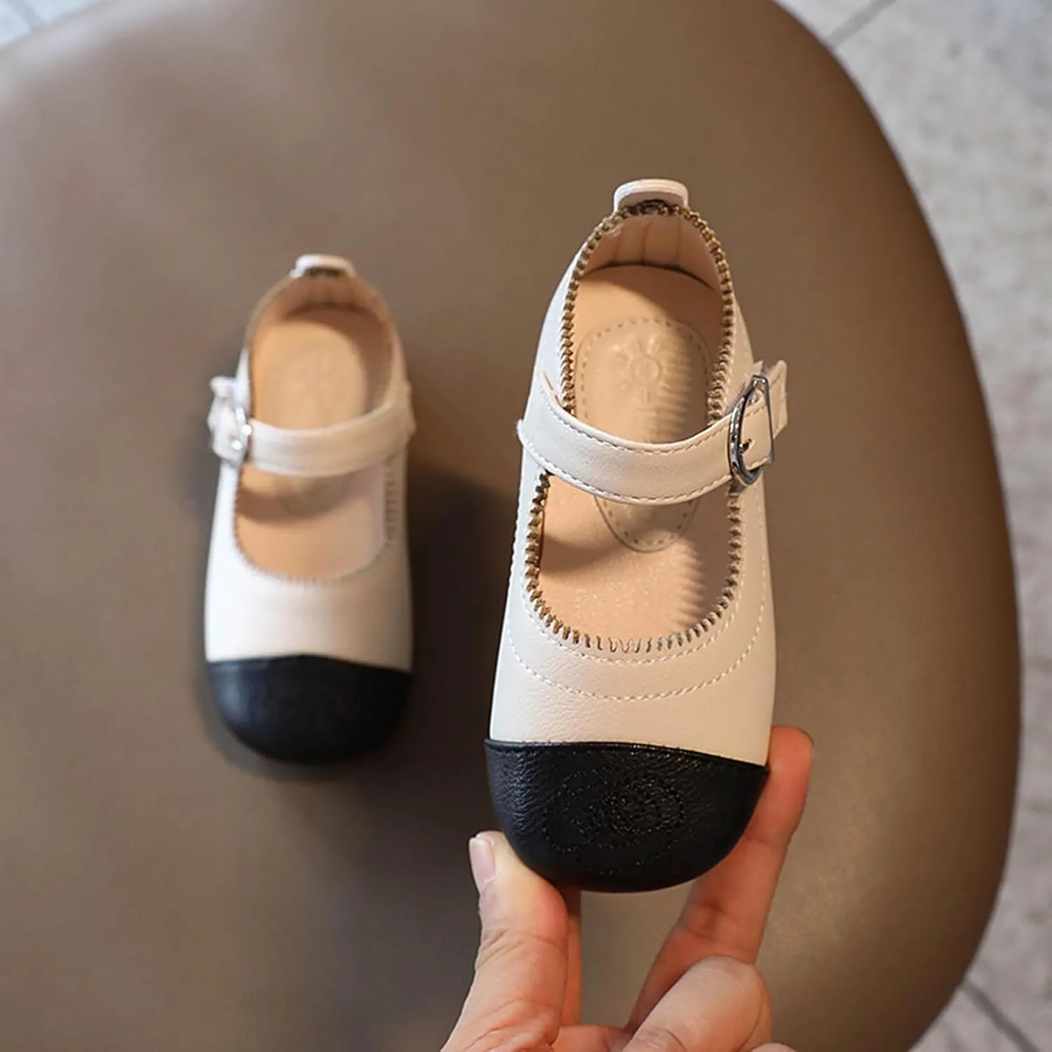 Little Toddler Girls Dress Shoes Ballerina Ballet Flats Kids Mary Janes for Wedding Party Church Easter Shoes