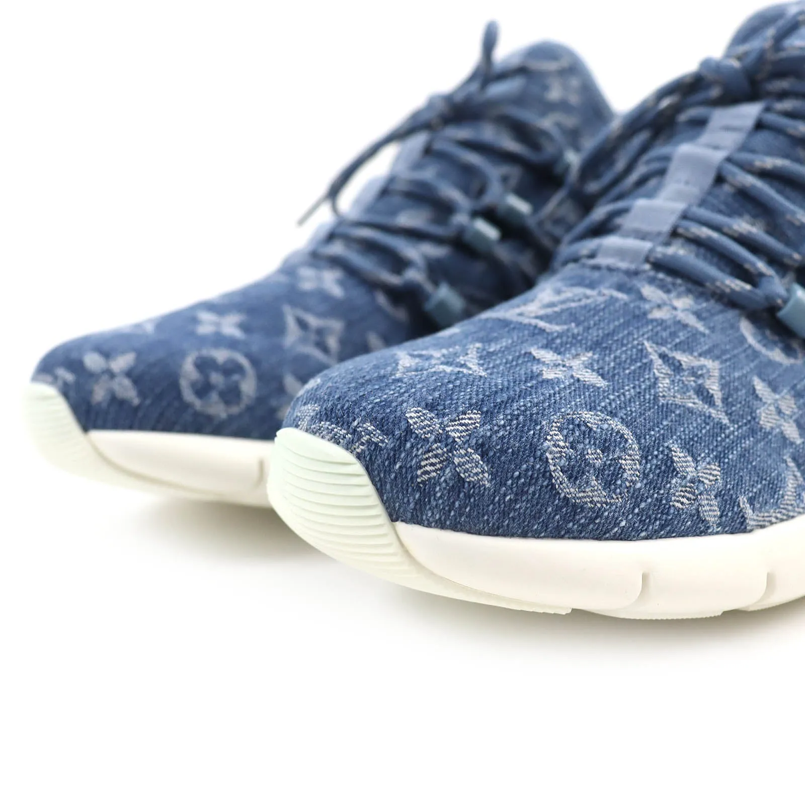 LOUIS VUITTON sneakers Monogram denim Light blue type Fast lane line 6.5
