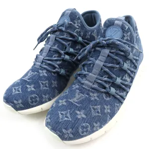 LOUIS VUITTON sneakers Monogram denim Light blue type Fast lane line 6.5