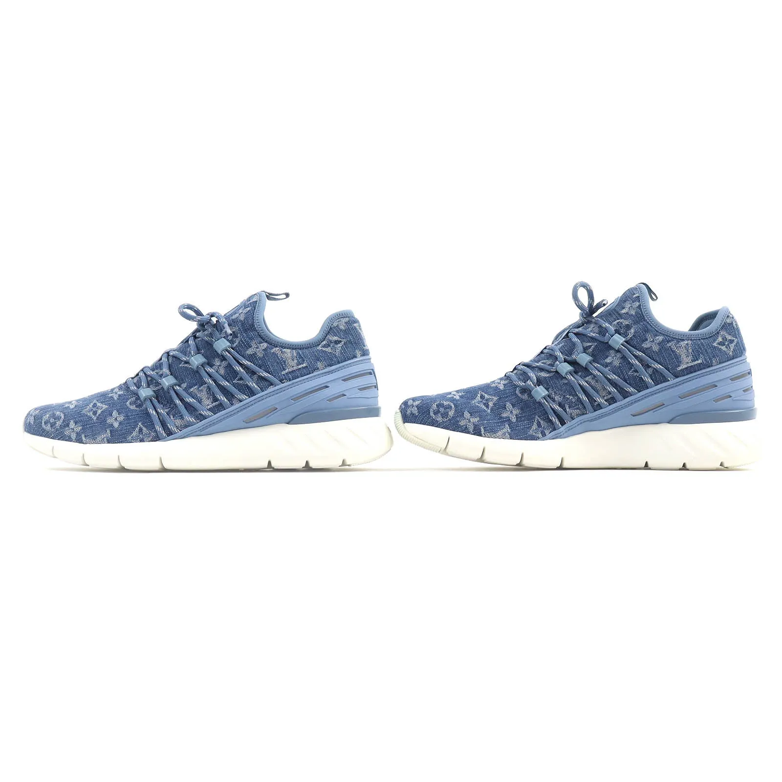 LOUIS VUITTON sneakers Monogram denim Light blue type Fast lane line 6.5