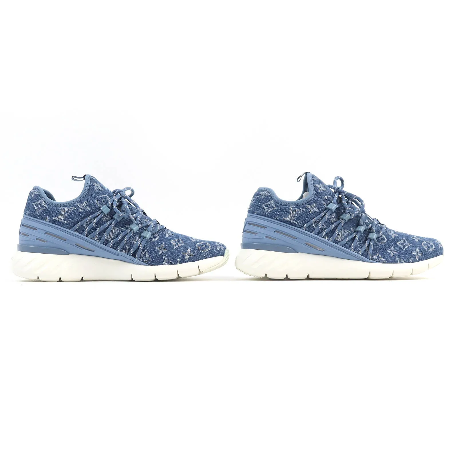 LOUIS VUITTON sneakers Monogram denim Light blue type Fast lane line 6.5
