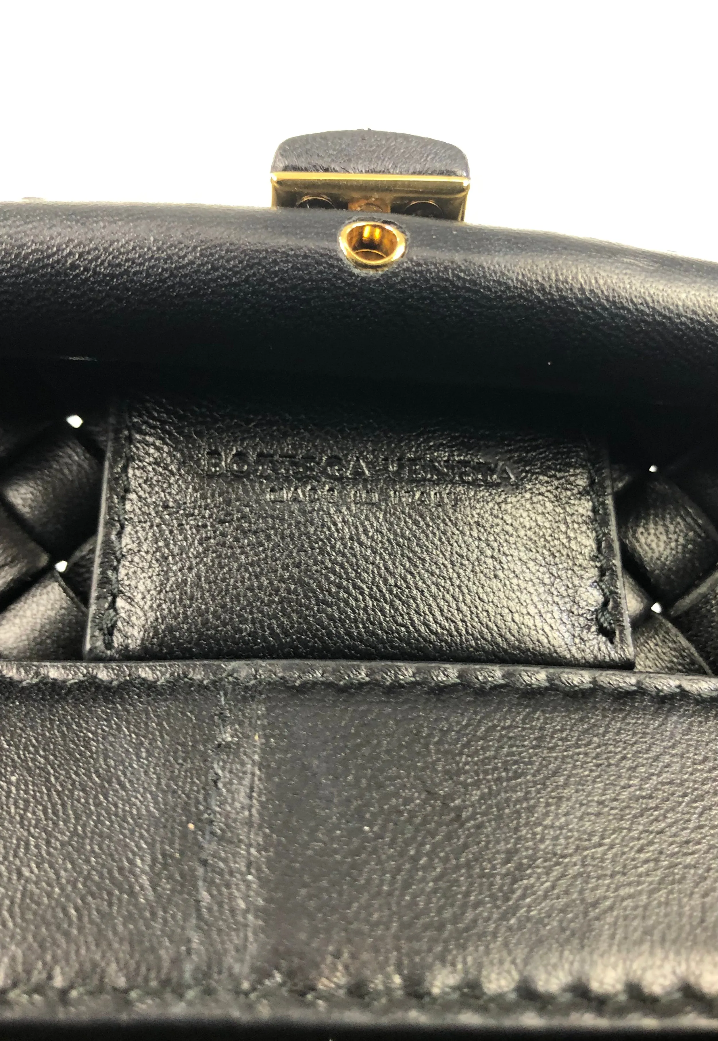 Mdium Intrecciato Leather Handle Bag with Detachable Strap
