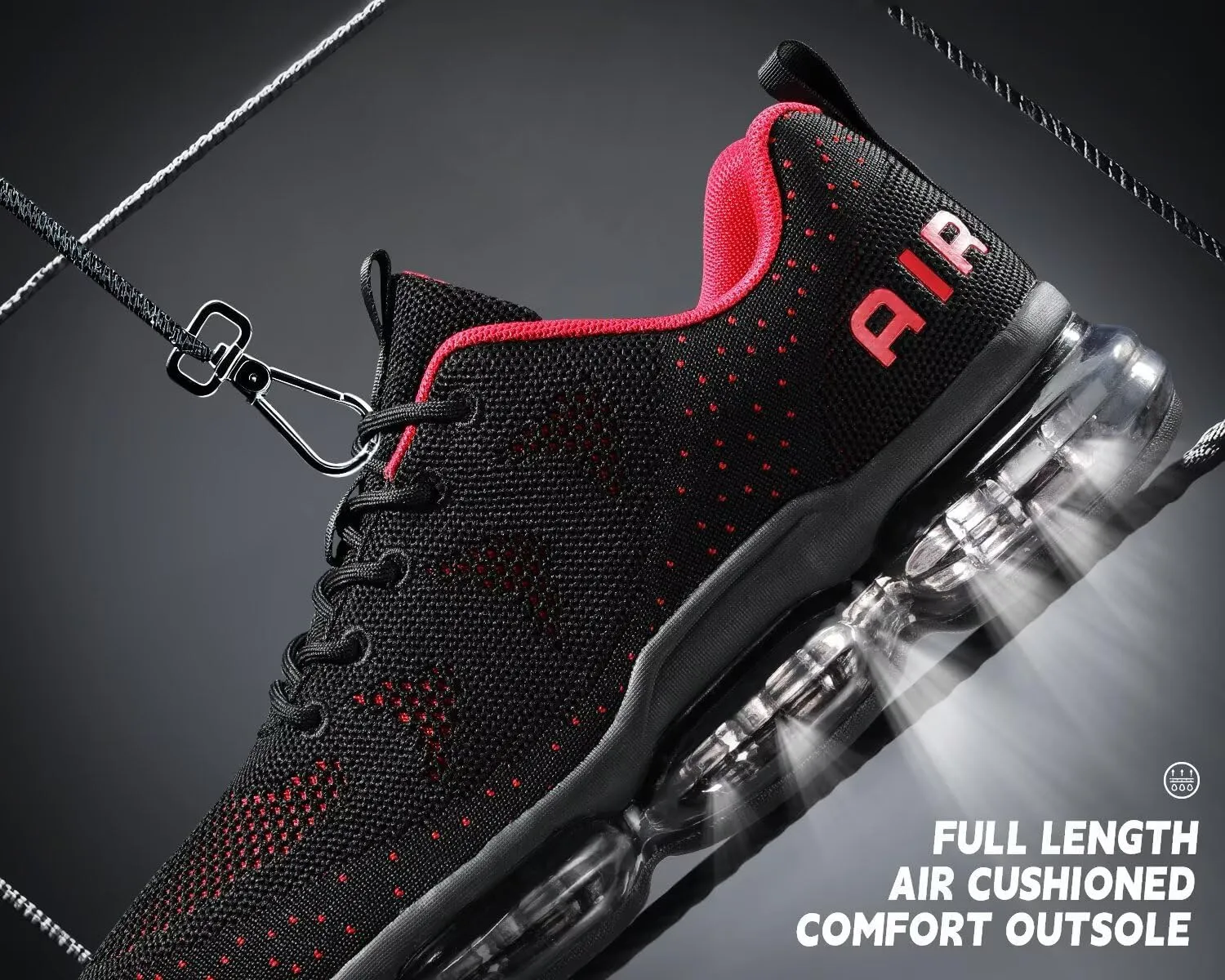Men's Air Cushion Running Shoes Walking Jogging Fitness Gym Fashion Sneakers Lace Up Casual Comfortable Work Tennis Sport Athletic Trainers