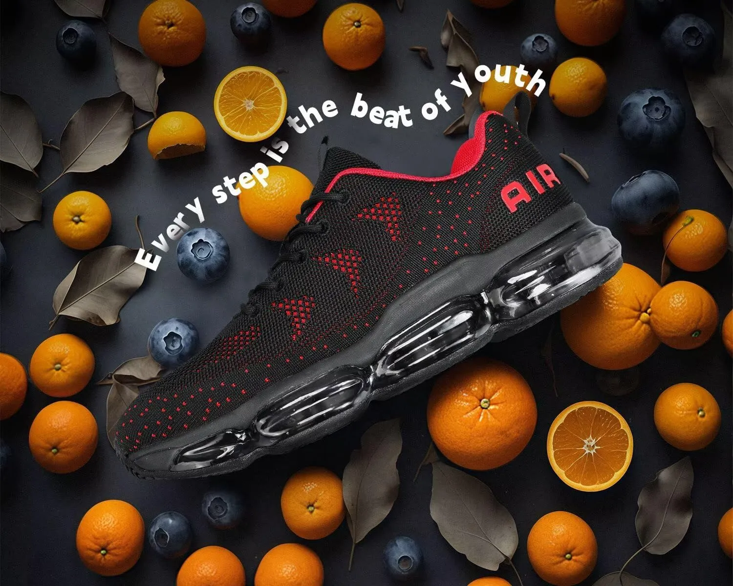 Men's Air Cushion Running Shoes Walking Jogging Fitness Gym Fashion Sneakers Lace Up Casual Comfortable Work Tennis Sport Athletic Trainers