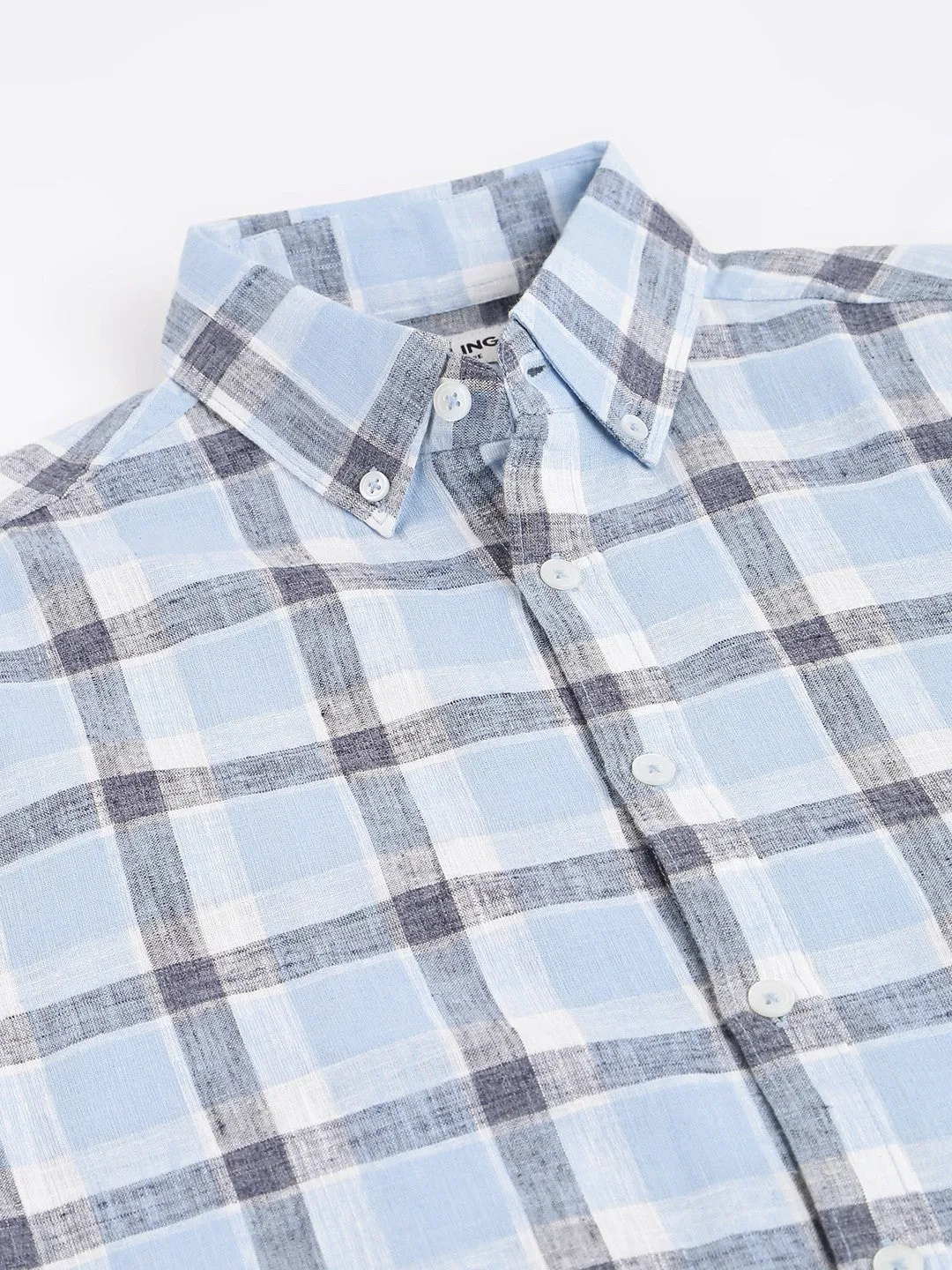 Men's Cuban Collar Regular Fit Solid Khaki Casual Shirt