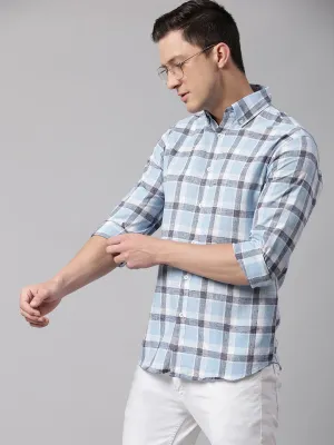 Men's Cuban Collar Regular Fit Solid Khaki Casual Shirt