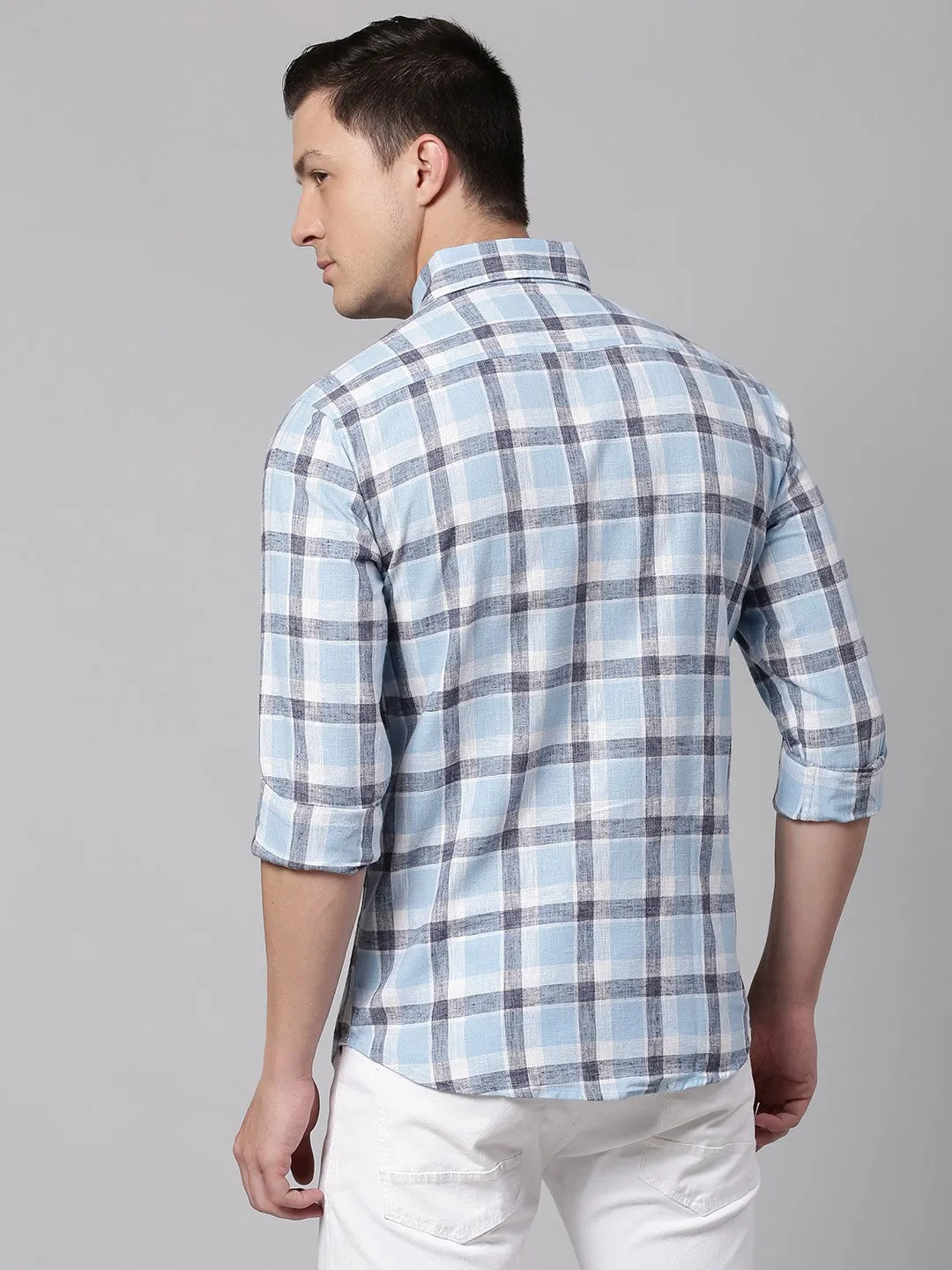 Men's Cuban Collar Regular Fit Solid Khaki Casual Shirt