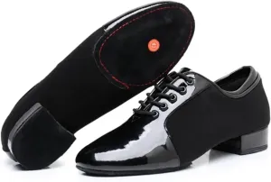 Men's Latin Dance Shoes Ballroom Dancing Latin Dance Shoes Soft Soled Oxford Cloth Training Shoes Cha Cha Samba Social Dance Shoes Adult Training