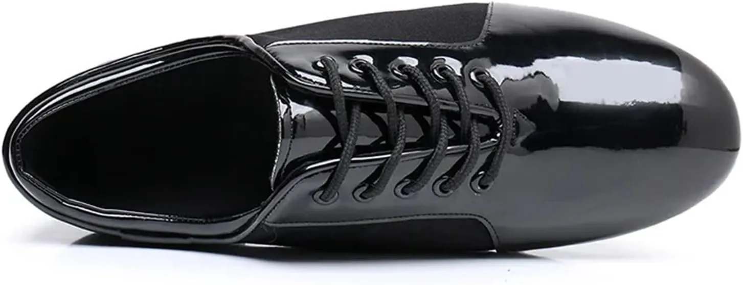 Men's Latin Dance Shoes Modern Dance Shoes Male Oxford Fabric Tango Latin Shoes 2.5cm Heels Breathable Soft Social Ballroom Dance Footwear