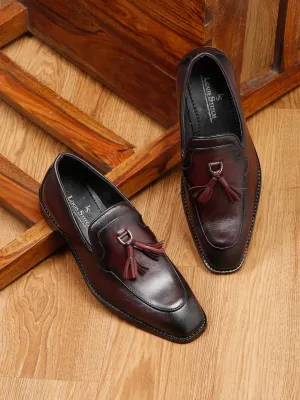 Men's Premium Italian Leather Rosewood Moccasins