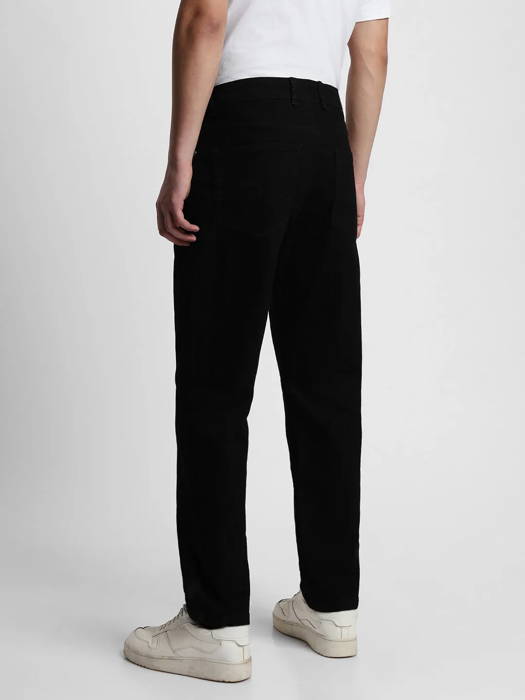 Men's Straight Fit Rinse Black Jeans