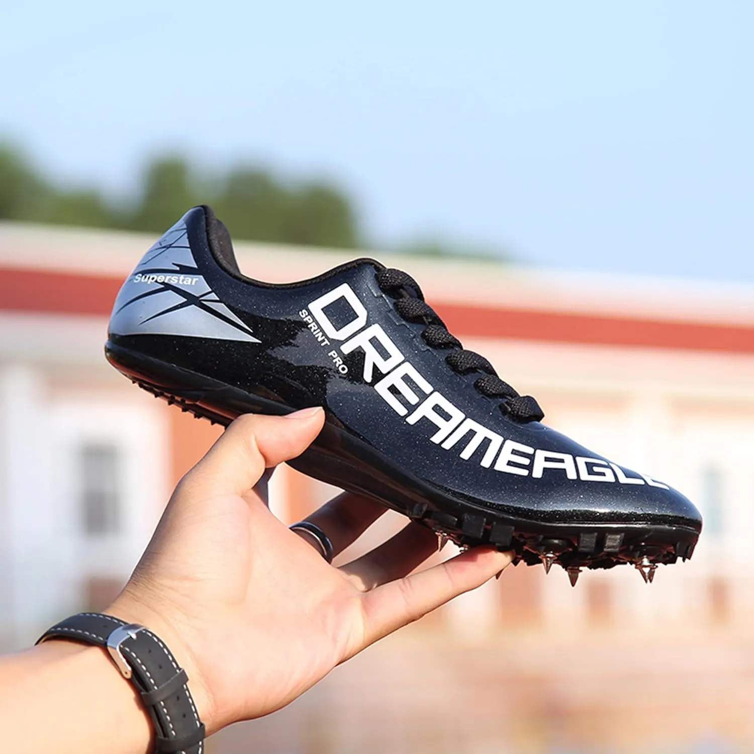 Mens Track and Field Shoes Teenagers Spikes Sneakers Boys Track Race Jumping Professional Running Nail Spikes Shoes Boys Girls