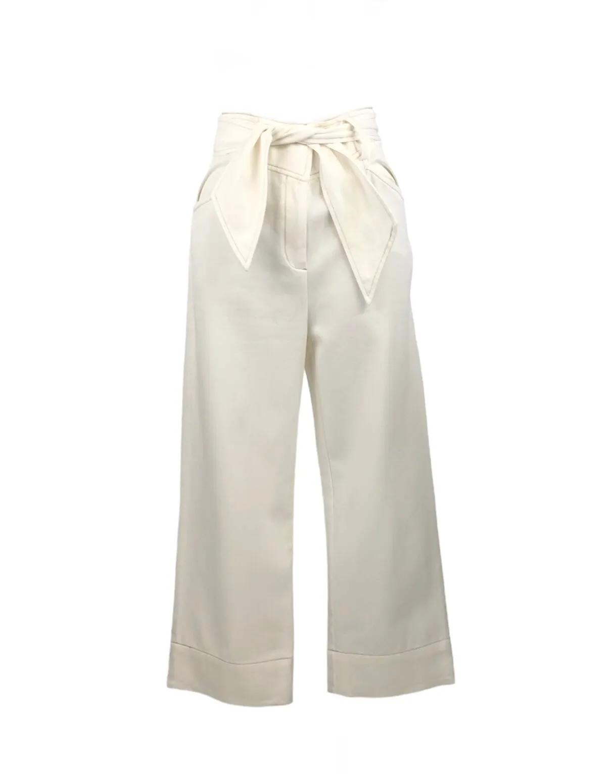 Michaela Tie-Waist Crop Pants | US 2