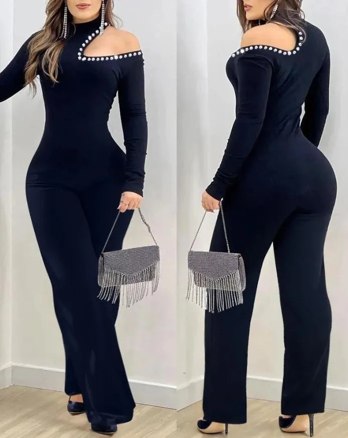 One-Shoulder Ruched Pants Set