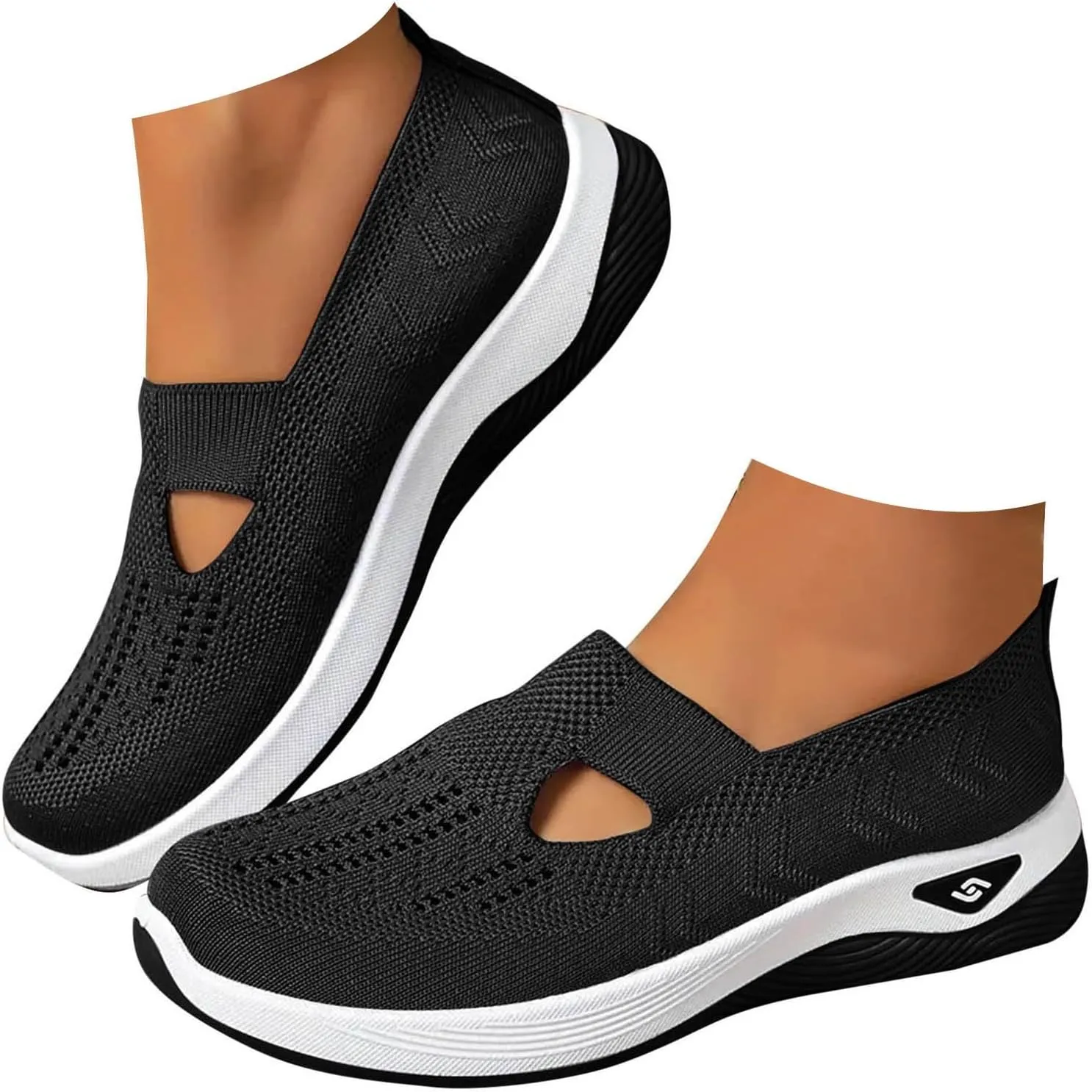 Orthopedic Shoes for Women Walking Shoes 2024 New Wove Breathable Soft Orthopedic Diabetic Comfortable Slip-On Sneakers