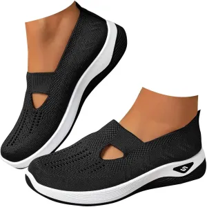 Orthopedic Shoes for Women Walking Shoes 2024 New Wove Breathable Soft Orthopedic Diabetic Comfortable Slip-On Sneakers