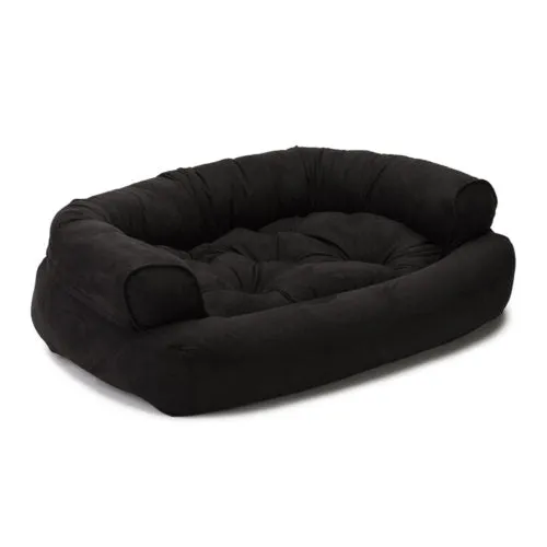 Overstuffed Luxury Dog Sofa in Luxury Microsuede Collection