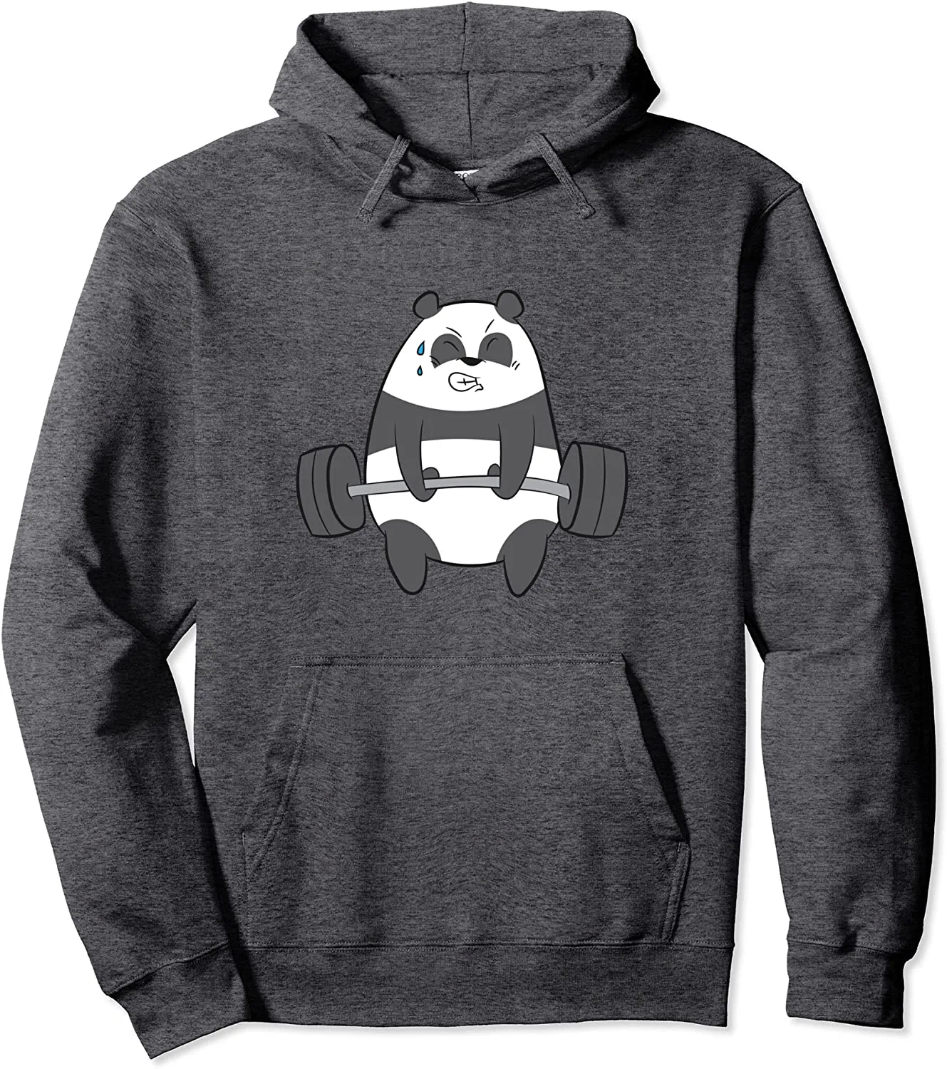 Panda Weightlifting Fitness Panda Gym Funny Panda Pullover Hoodie