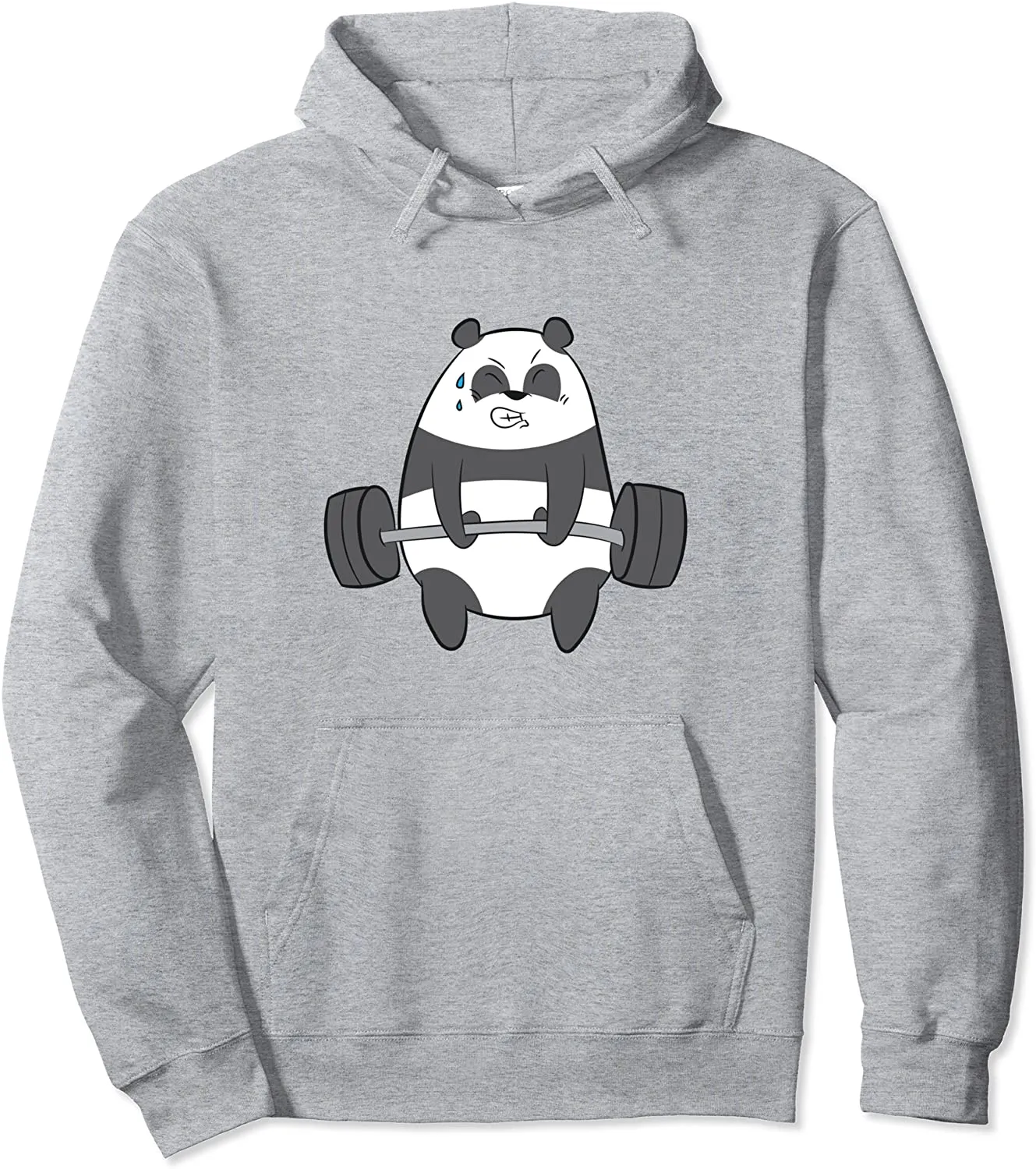 Panda Weightlifting Fitness Panda Gym Funny Panda Pullover Hoodie