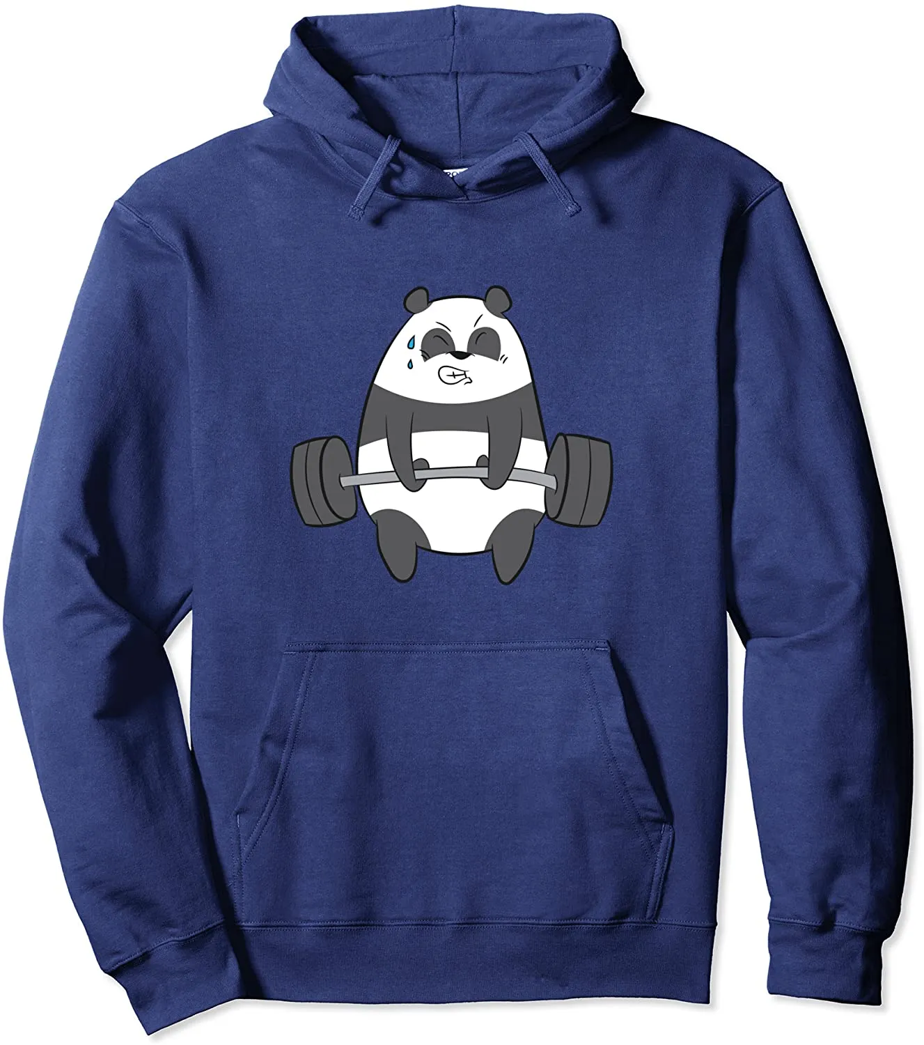 Panda Weightlifting Fitness Panda Gym Funny Panda Pullover Hoodie