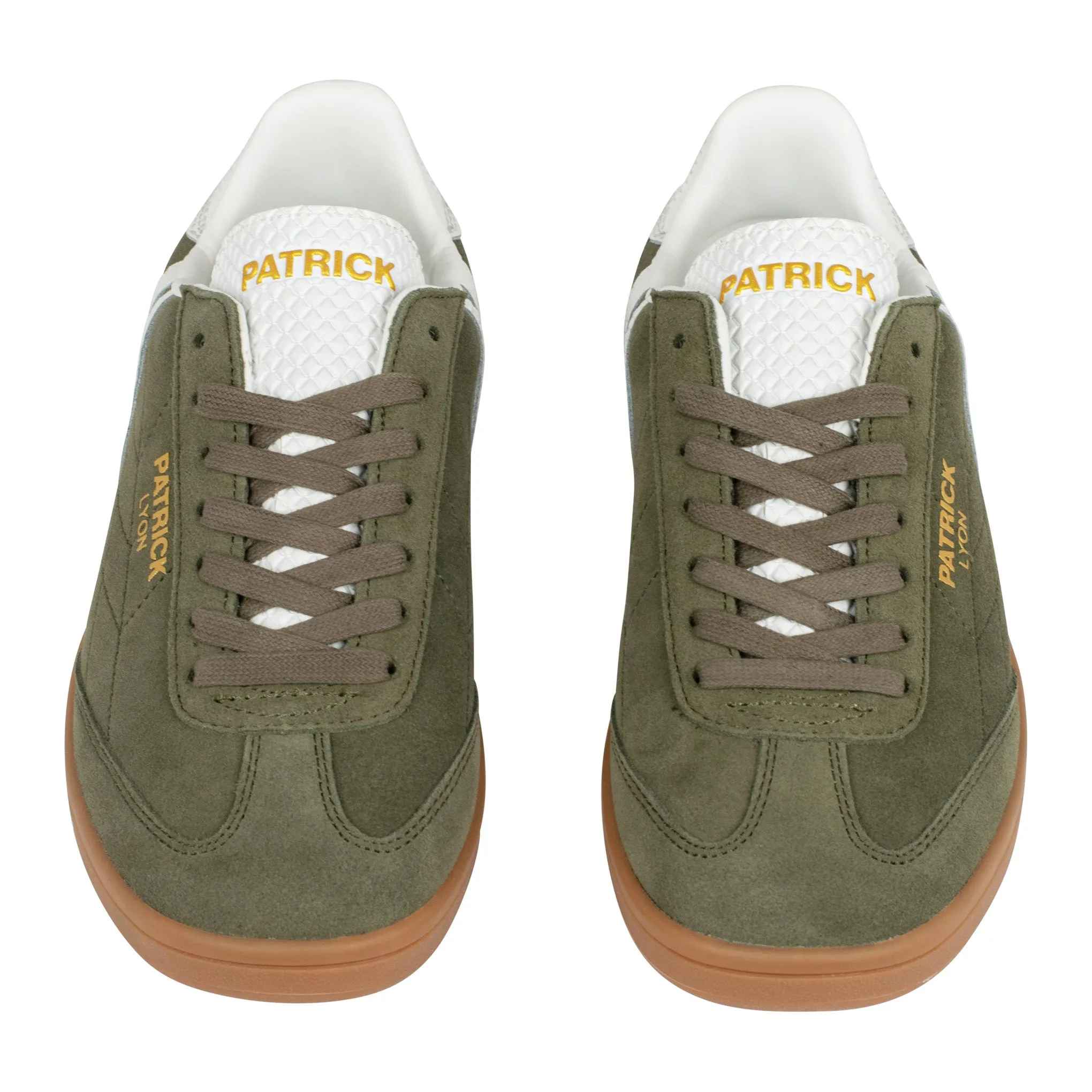 Patrick Lyon Suede Trainers Olive/White