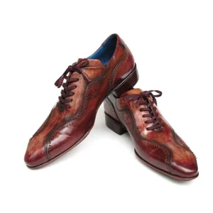 Paul Parkman Handmade Lace-Up Casual Shoes For Men Brown  (ID#84654-BRW)